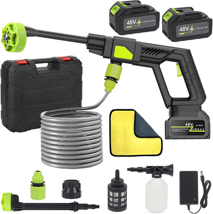 Cordless Pressure Washer with 2 Batteries & 6-in-1 Nozzle