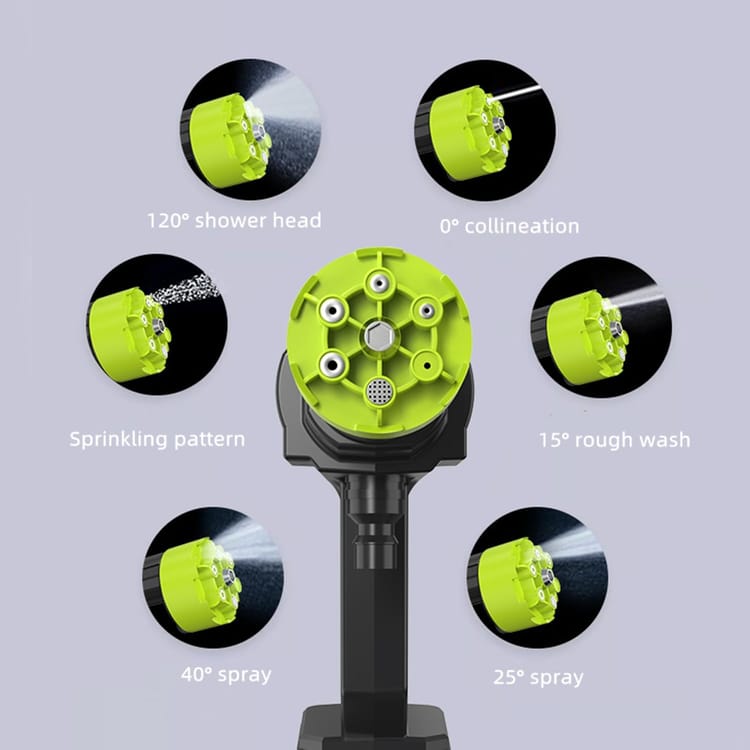 Cordless Pressure Washer with 2 Batteries & 6-in-1 Nozzle